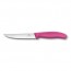 couteau a steak lame dentee 12cm manche synthetique rose - swissclassic - victorinox