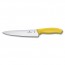 couteau a trancher swissclassic - lame 19cm poignee synthetique jaune - swissclassic - victorinox