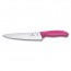 couteau a trancher swissclassic - lame 19cm poignee synthetique rose - swissclassic - victorinox
