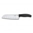 couteau santoku lame alveolee 17cm manche noir - swissclassic - victorinox