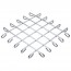 Dessous de plat carré inox 22cm x 22cm x 2cm - Wire - Cosy & Trendy