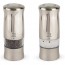 Duo moulins poivre et sel électriques 14cm métal brossé ABS - Zeli - Peugeot