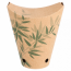 Gobelet à frites avec fermeture 360ml 6.7x12,5cm carton marron motifs feuilles vertes - Lot de 100 - Feel Green - AZ Boutique