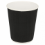 Gobelet double paroi ondulé 240 ml noir en carton boissons chaudes - Lot de 25 - Gobelet économiniques - AZ Boutique