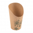 Gobelet à frites ouvert 480ml Ø8.5x13,5cm carton marron motifs feuilles vertes - Lot de 50 - Feel Green - AZ Boutique