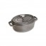 Cocotte ovale 27 cm en fonte émaillée gris graphite - Fondamentales - Staub