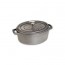 Cocotte ovale 31 cm en fonte émaillée gris graphite - Fondamentales - Staub