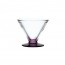 Coupe à glace 15cl à pied et jambe violets - Lot de 6