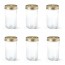Lot de 6 terrines en verre 1000g avec couvercle à vis 100mm - Familia Wiss - Le Parfait