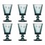 Verre à vin à pied 24cl bleu nuit - Abeille - Lot de 6