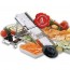 Mandoline inox professionnelle 38 lames + chariot protecteur et poignée bois 41 x 13.5 x 4 cm - Professionnelle - Bron Coucke