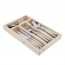 Ménagère 24 pièces manche ivoire en inox avec range couverts en bois - Laguiole - Jean Dubost