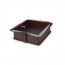 Moule carré détachable 25 x 25 x 7.5cm en silicone avec base en verre - Lacor