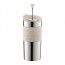 Mug à piston en inox double paroi 35cl blanc crème - Travel Press - Bodum