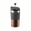 Mug à piston en plastique double paroi 35cl noir - Travel Press - Bodum