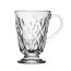 Mug à anse en verre pressé transparent 26.5 cl motif amandes - Lot de 6 - Lyonnais - La Rochère