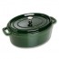 Cocotte ovale 31 cm en fonte émaillée vert basilic - Vitamines - Staub