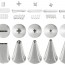 Lot de 9 douilles pâtisserie - Inox - Paderno