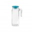 Carafe pichet en verre 1 L couvercle plastique bleu - Frigoverre - Bormioli Rocco