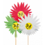 Piques décorations glaces "chenille soleil" 15 cm assorties bois - AZ Boutique