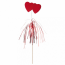 Piques décorations glaces "coeurs rouges" 15 cm assorties bois - AZ Boutique