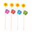 Piques décorations glaces tournesols 20 cm assorties bois - AZ Boutique