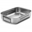 Plat à gratin à anse rectangulaire acier inoxydable 45 x 32 x 9 cm - Lacor