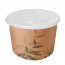 Pot 500ml Ø11x8,2cm kraft marron motifs feuilles vertes - Lot de 500 - Feel Green - AZ Boutique