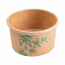 Pot à glace 70ml marron motif feuilles vertes - Lot de 2000 - Feel Green - AZ Boutique