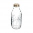 Set de 12 bouteilles hermétiques en verre de 1 L en verre avec couvercles 56mm - Quattro Stagioni - Bormioli Rocco
