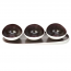 Set apéro 4 pièces coupelles plateau porcelaine blanc aubergine - Cosy & Trendy