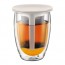 Set de verre double paroi 35cl avec infuseur individuel en nylon blanc - Tea for One - Bodum