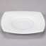 Sous tasse carrée blanche en porcelaine 15cm motif lignes droites en relief - Ginseng - Chef & Sommelier