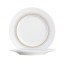Sous-tasse plate ronde blanche 12.5cm en porcelaine avec motif gris - Ginseng - Chef & Sommelier