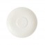 Sous tasse à café / thé ronde 16,5cm en porcelaine blanche reliefs géométriques mini-carrés - Satinique - Chef & Sommelier