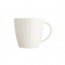 Tasse à café 12cl avec anse en porcelaine blanche reliefs géométriques mini-carrés - Satinique - Chef & Sommelier
