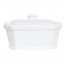Terrine pâté rectangulaire avec couvercle blanche 17x11,5cm en porcelaine - Cosy and Trendy