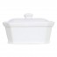 Terrine pâté rectangulaire avec couvercle blanche 20x14cm en porcelaine - Cosy and Trendy