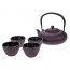 Théière en fonte prune 1,20 L + 4 tasses 10 cl - Pumpkin - Cosy & Trendy