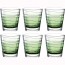 Verre à eau forme basse motifs rayures vert 25cl - Vario Struttura - Leonardo