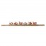 Verrine 24cl sur planche de service en bois  66.5x9.5x1.8cm- Lot de 6 - Cosy & Trendy